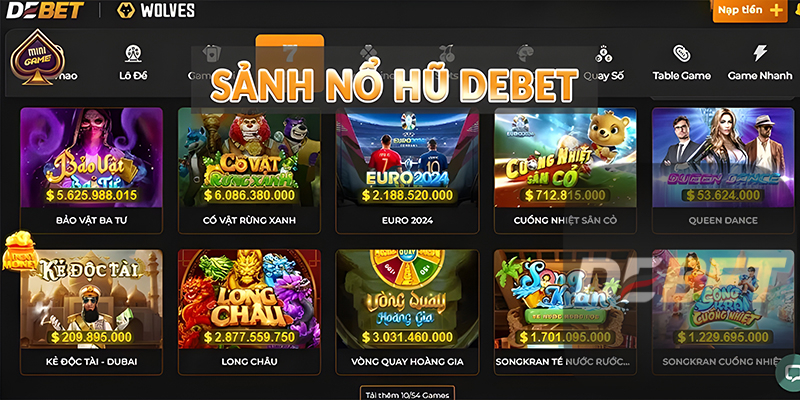 Khám phá sảnh Nổ Hũ Debet không nên bỏ lỡ 1 Sảnh Nổ Hũ Debet
